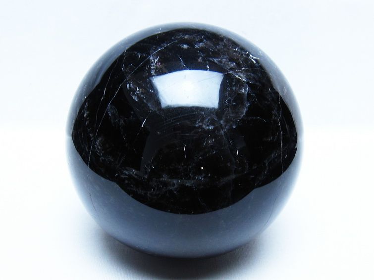 2.1Kg モリオン 黒水晶 丸玉 120mm スフィア 一点物 161-957