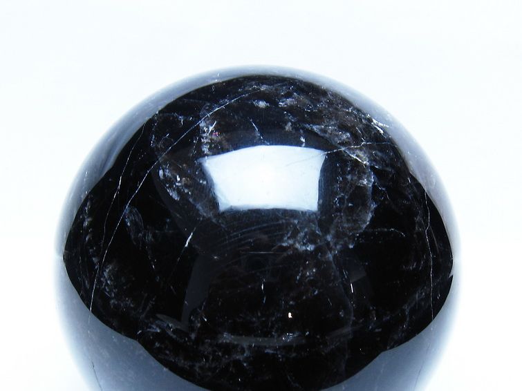 2.1Kg モリオン 黒水晶 丸玉 120mm スフィア 一点物 161-957