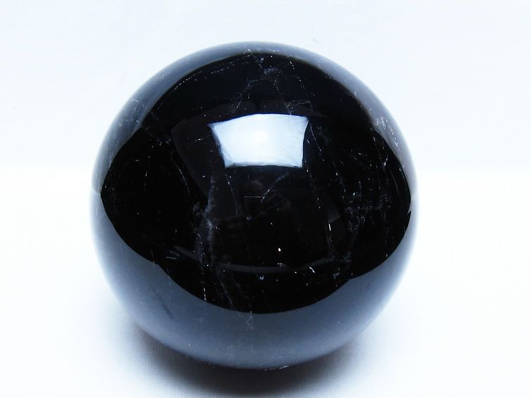 2.2Kg モリオン 黒水晶 丸玉 120mm スフィア 一点物 161-958
