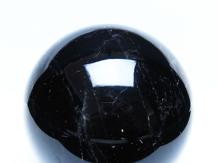 2.2Kg モリオン 黒水晶 丸玉 120mm スフィア 一点物 161-958