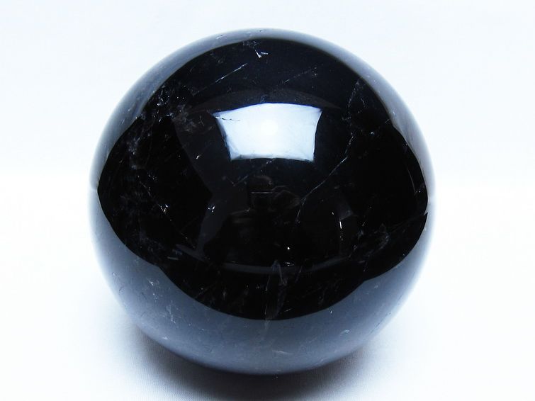 2.6Kg モリオン 黒水晶 丸玉 128mm スフィア 一点物 161-960