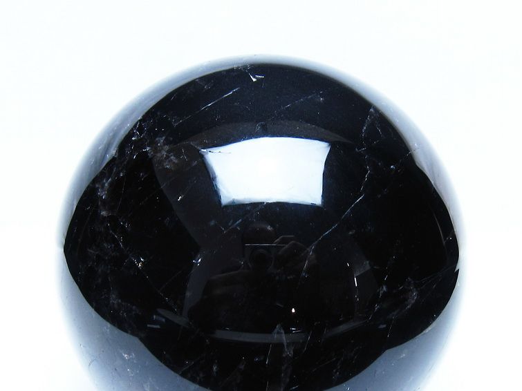 2.6Kg モリオン 黒水晶 丸玉 128mm スフィア 一点物 161-960
