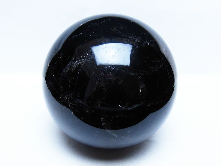 3.4Kg モリオン 黒水晶 丸玉 140mm スフィア 一点物 161-963