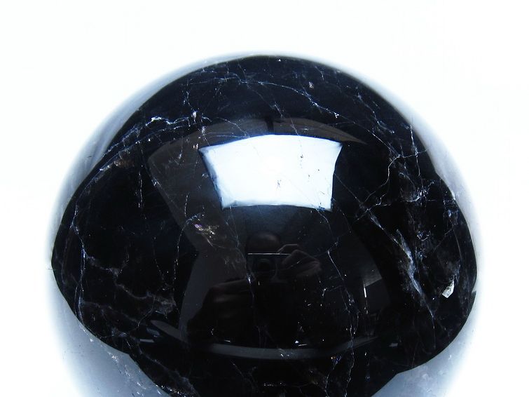 3.7Kg モリオン 黒水晶 丸玉 140mm スフィア 一点物 161-965