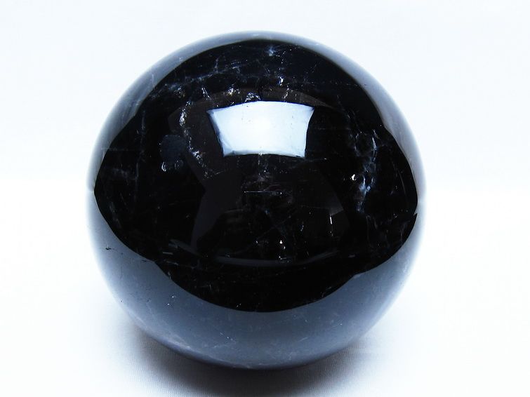 2.5Kg モリオン 黒水晶 丸玉 125mm スフィア 一点物 161-968