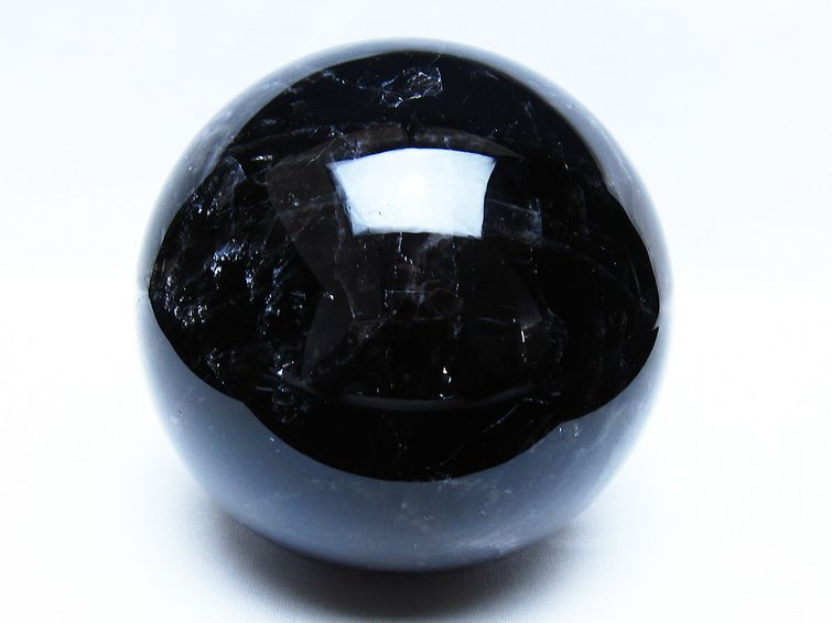 2.5Kg モリオン 黒水晶 丸玉 125mm スフィア 一点物 161-969