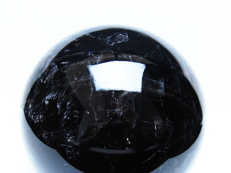 2.5Kg モリオン 黒水晶 丸玉 125mm スフィア 一点物 161-969