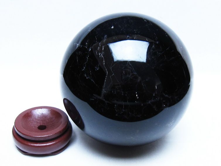 2.2Kg モリオン 黒水晶 丸玉 120mm スフィア 一点物 161-970