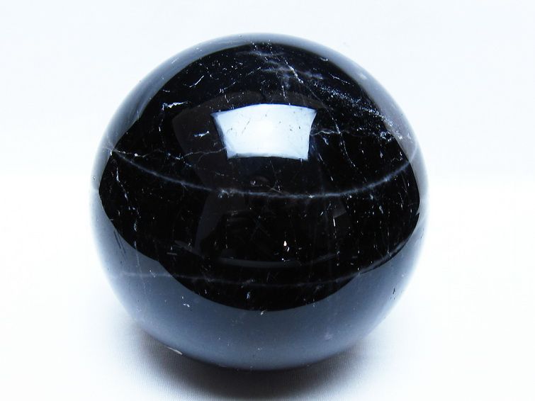 2.2Kg モリオン 黒水晶 丸玉 120mm スフィア 一点物 161-971