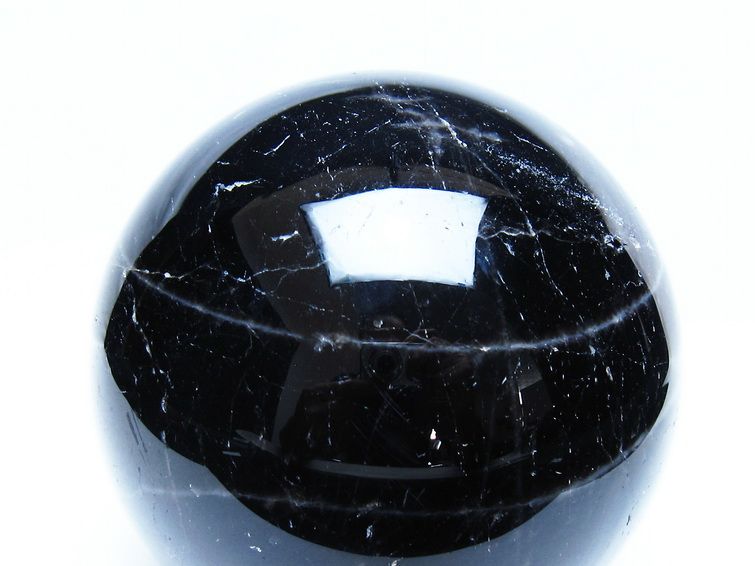 2.2Kg モリオン 黒水晶 丸玉 120mm スフィア 一点物 161-971