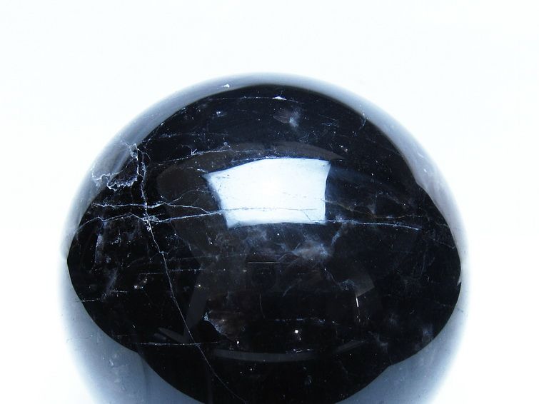 2.1Kg モリオン 黒水晶 丸玉 120mm スフィア 一点物 161-973