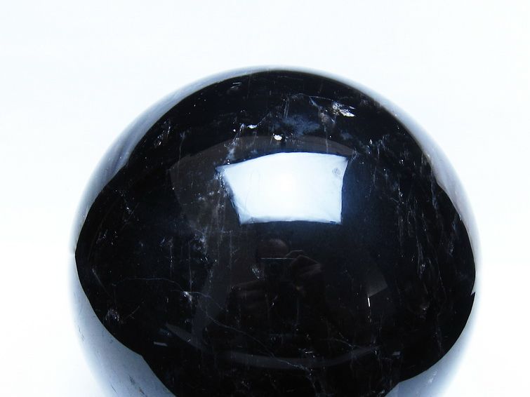 4.8Kg モリオン 黒水晶 丸玉 155mm スフィア 一点物 161-975