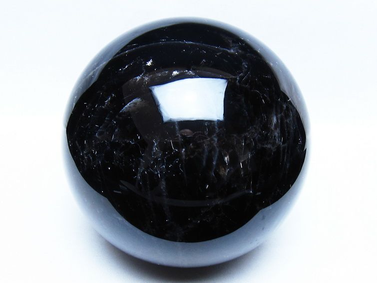 4.7Kg モリオン 黒水晶 丸玉 155mm スフィア 一点物 161-976