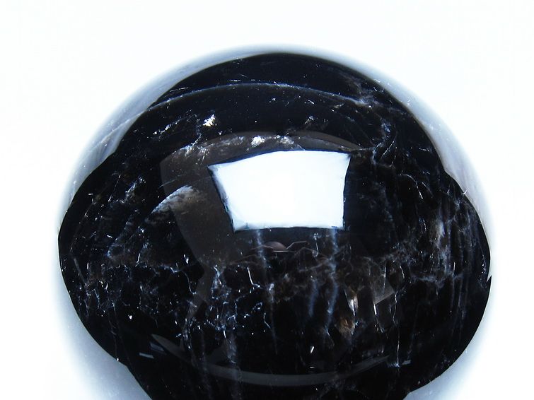 4.7Kg モリオン 黒水晶 丸玉 155mm スフィア 一点物 161-976