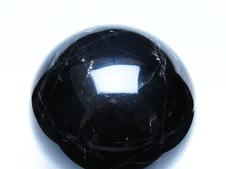 3.7Kg モリオン 黒水晶 丸玉 143mm スフィア 一点物 161-978