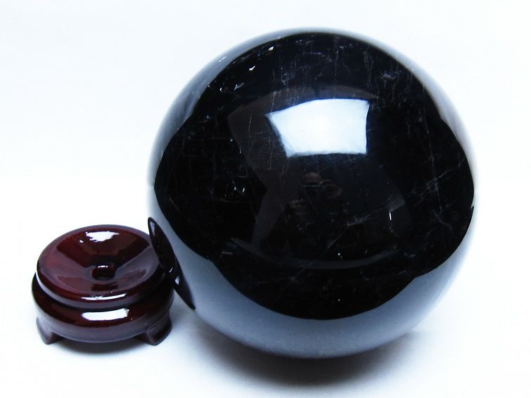 4.4Kg モリオン 黒水晶 丸玉 150mm スフィア 一点物 161-979