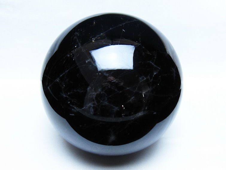 7.1Kg モリオン 黒水晶 丸玉 175mm スフィア 一点物 161-981