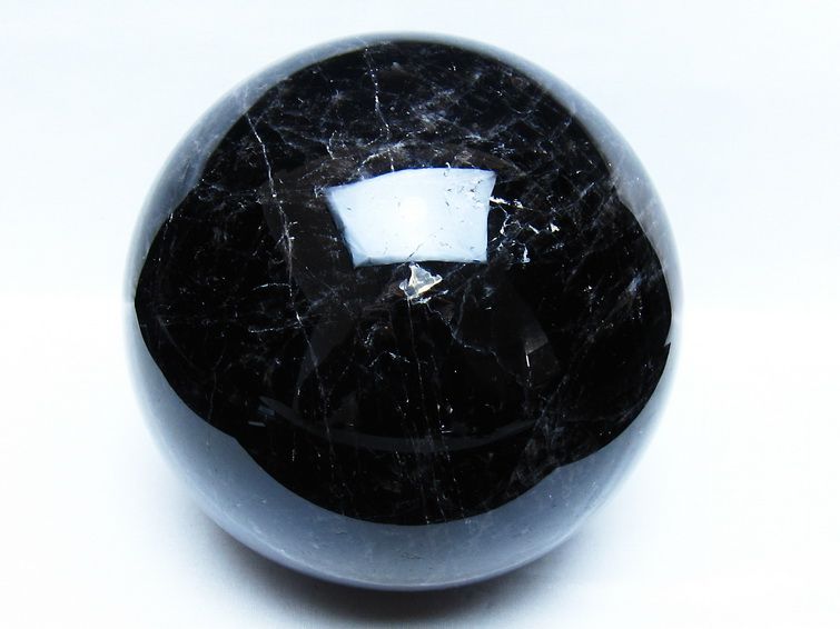 5.5Kg モリオン 黒水晶 丸玉 165mm スフィア 一点物 161-982