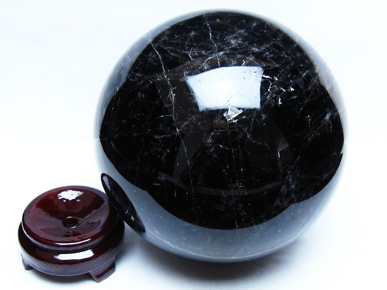 5.5Kg モリオン 黒水晶 丸玉 165mm スフィア 一点物 161-982