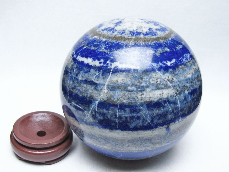 2.6Kg ラピスラズリ 丸玉 123mm スフィア 置物 一点物 161-986