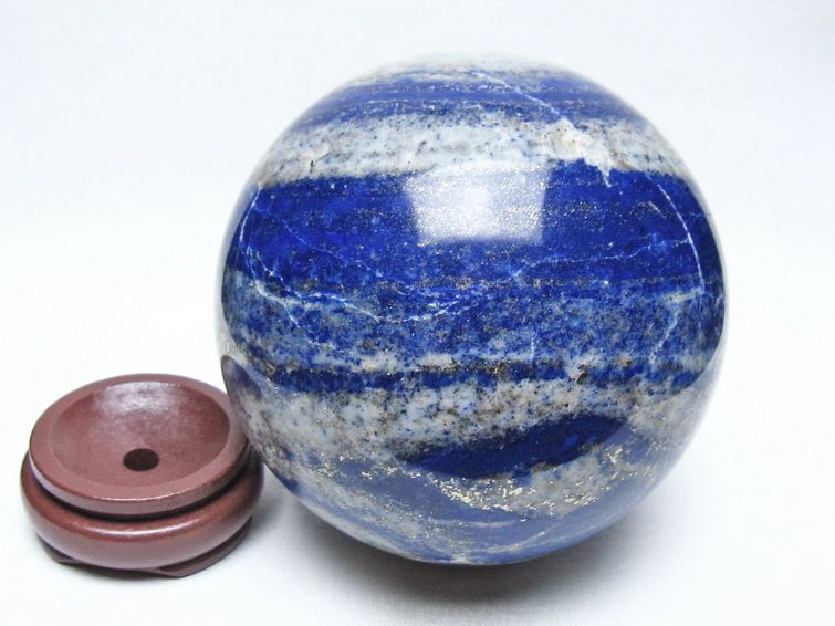 2.1Kg ラピスラズリ 丸玉 115mm スフィア 置物 一点物 161-989