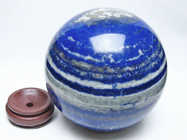 3.3Kg ラピスラズリ 丸玉 135mm スフィア 置物 一点物 161-990
