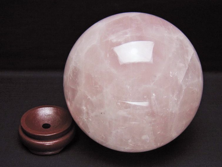 2.6Kg ローズクォーツ 丸玉 125mm スフィア 置物 一点物 161-993