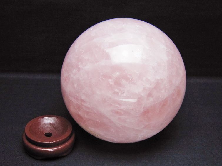 3Kg ローズクォーツ 丸玉 133mm スフィア 置物 一点物 161-995