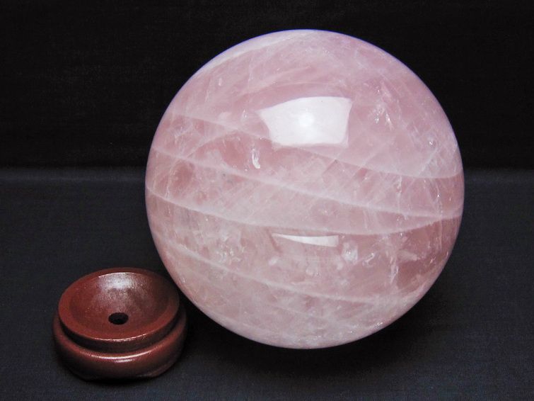 2.8Kg ローズクォーツ 丸玉 130mm スフィア 置物 一点物 161-998