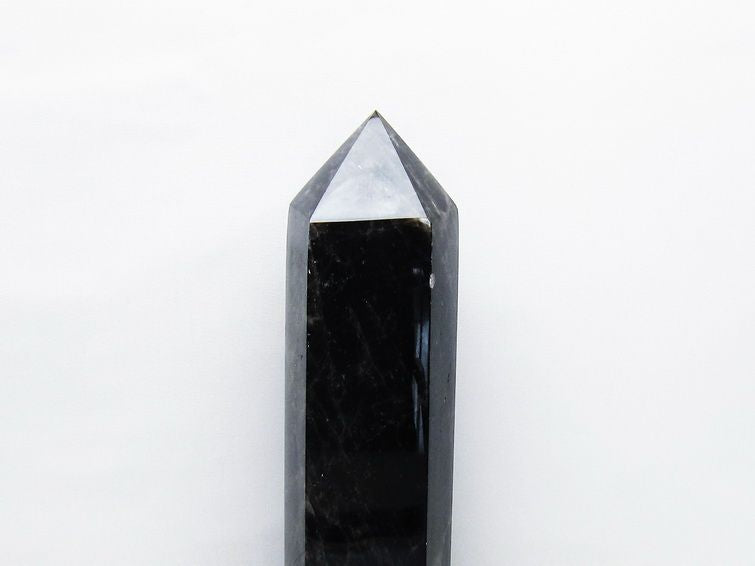 2.9Kg モリオン 黒水晶 六角柱 台座付属 一点物 162-419 【sold out】