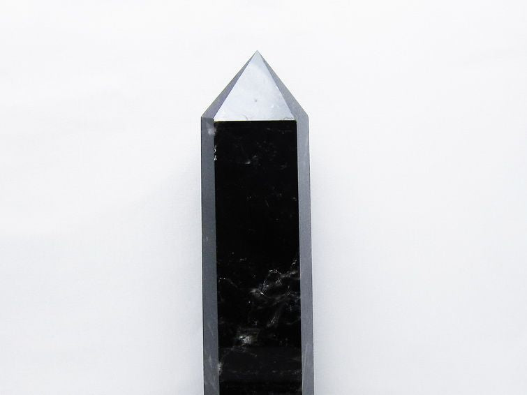 3Kg モリオン 黒水晶 六角柱 台座付属 一点物 162-428
