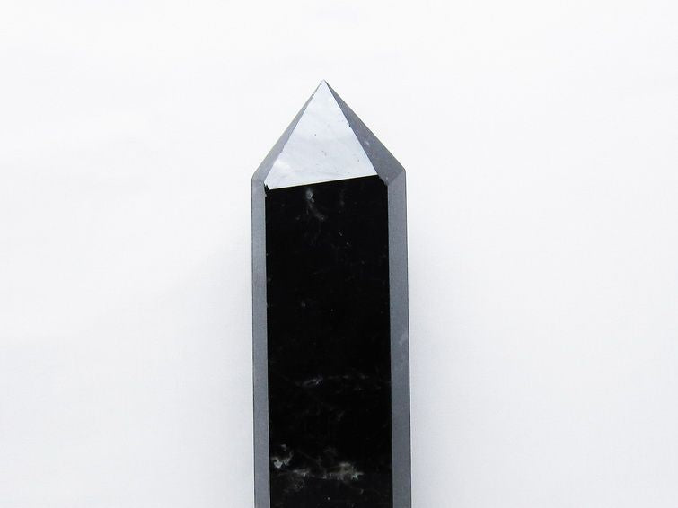 3Kg モリオン 黒水晶 六角柱 台座付属 一点物 162-428