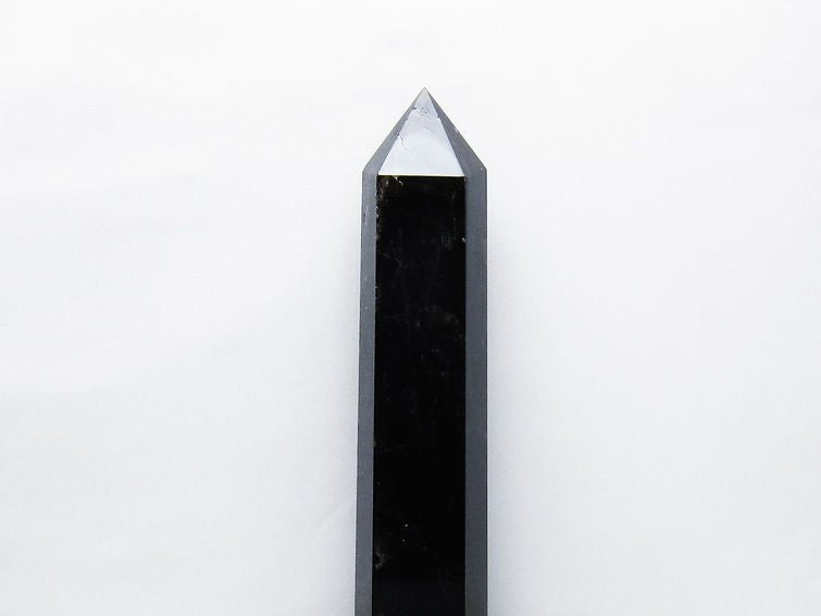 2.1Kg モリオン 黒水晶 六角柱 台座付属 一点物 162-430