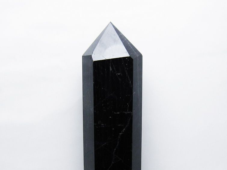 5.8Kg モリオン 黒水晶 六角柱 台座付属 一点物 162-433