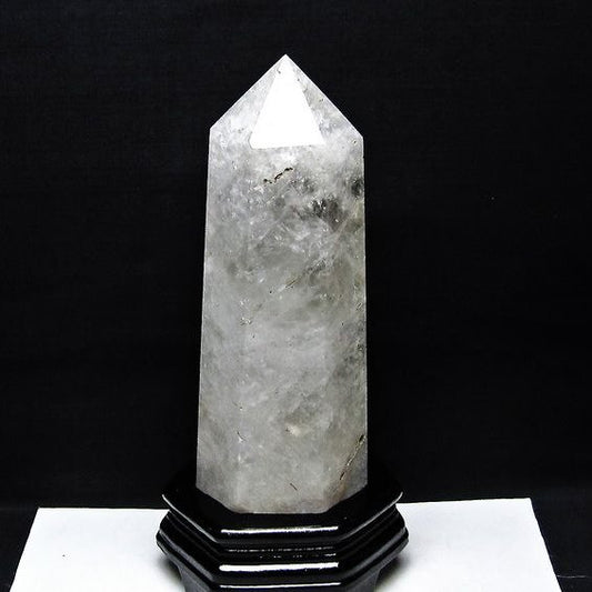 2.2Kg 水晶 六角柱 台座付属 ポイント 置物 原石 一点物 162-448