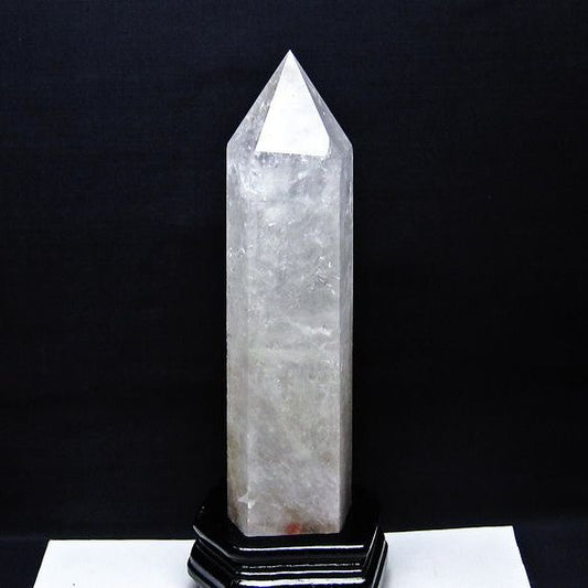 2.1Kg 水晶 六角柱 台座付属 ポイント 置物 原石 一点物 162-449