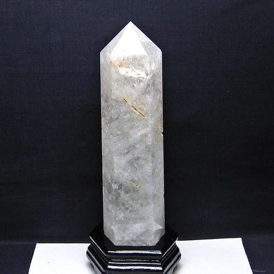 2.4Kg 水晶 六角柱 台座付属 ポイント 置物 原石 一点物 162-450