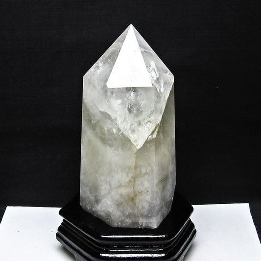 2.3Kg 水晶 六角柱 台座付属 ポイント 置物 原石 一点物 162-455