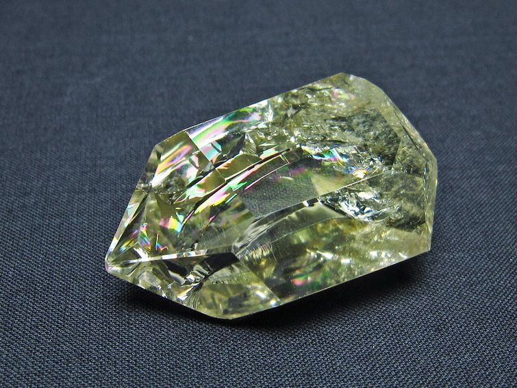 シトリンクォーツ 原石 虹入り アイリスクォーツ 一点物 171-5858