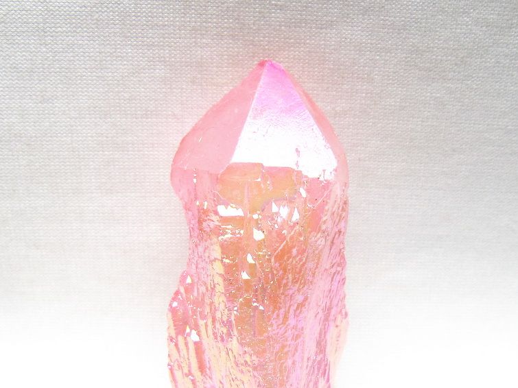オーラクリスタル 原石 ローズピンク エレスチャル オーラ水晶 一点物 171-8621