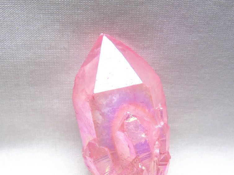 オーラクリスタル 原石 ローズピンク エレスチャル オーラ水晶 一点物 171-8631