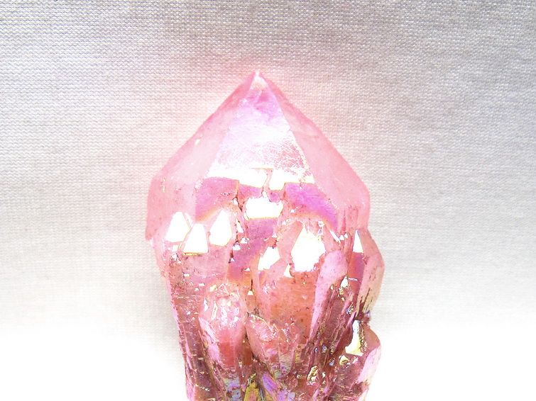 オーラクリスタル 原石 ローズピンク エレスチャル オーラ水晶 一点物 171-8633