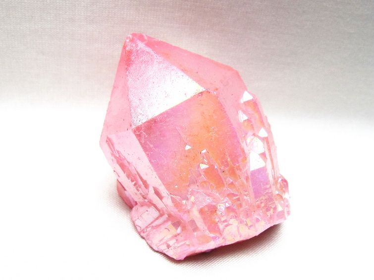 オーラクリスタル 原石 ローズピンク エレスチャル オーラ水晶 一点物 171-8638