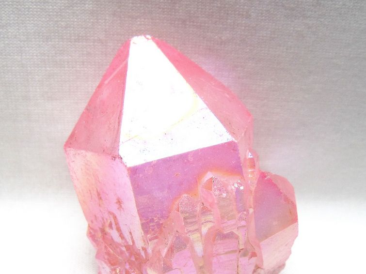 オーラクリスタル 原石 ローズピンク エレスチャル オーラ水晶 一点物 171-8638