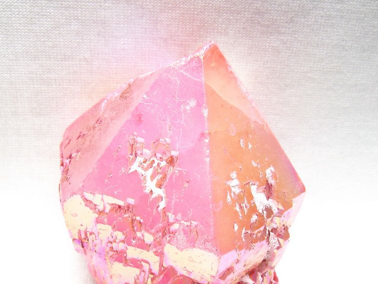 オーラクリスタル 原石 ローズピンク エレスチャル オーラ水晶 一点物 171-8639
