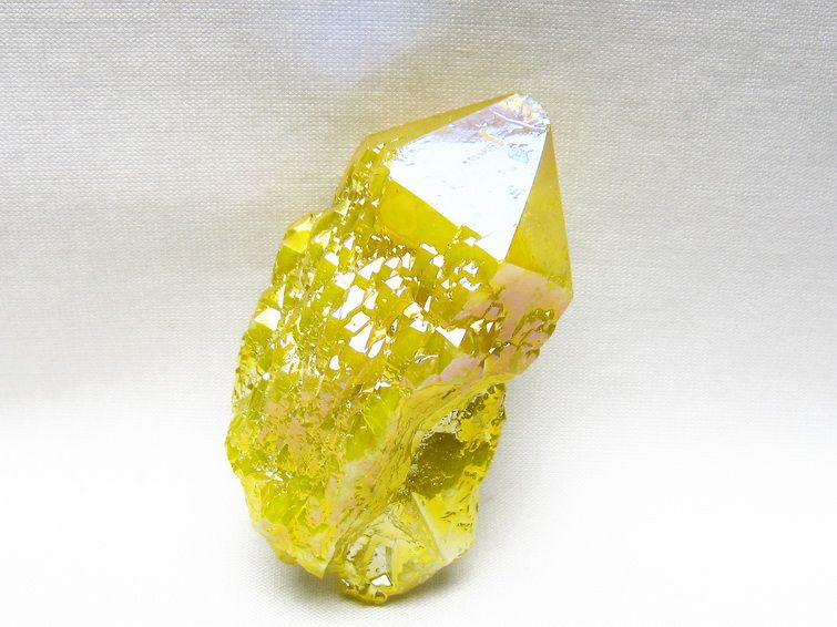 オーラクリスタル 原石 イエロー エレスチャル オーラ水晶 一点物 171-8642