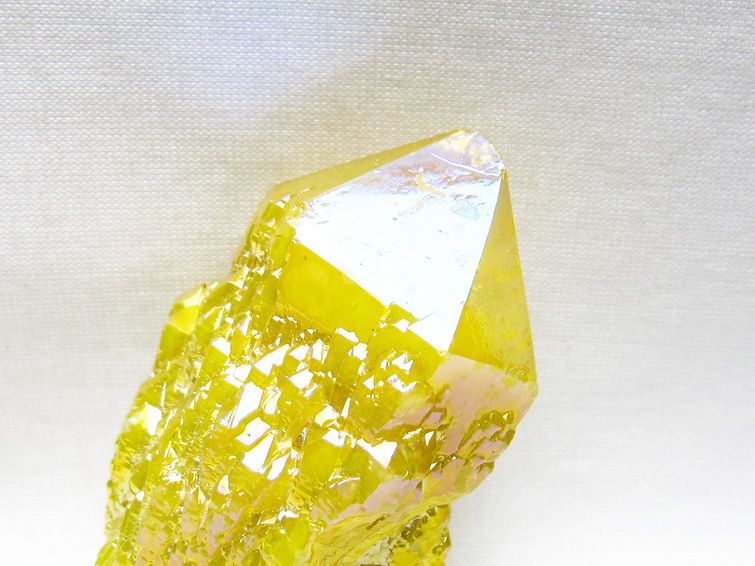 オーラクリスタル 原石 イエロー エレスチャル オーラ水晶 一点物 171-8642
