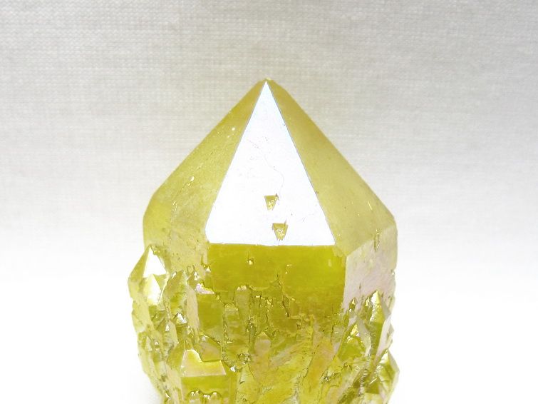 オーラクリスタル 原石 イエロー エレスチャル オーラ水晶 一点物 171-8645