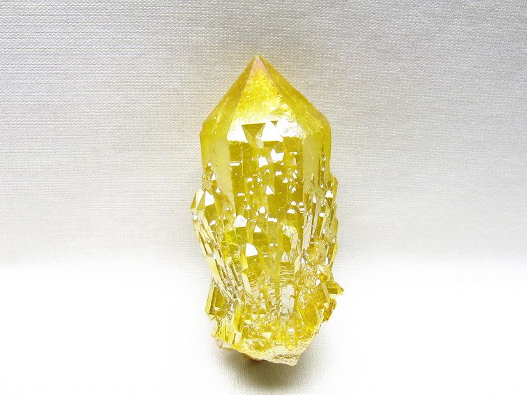 オーラクリスタル 原石 イエロー エレスチャル オーラ水晶 一点物 171-8649
