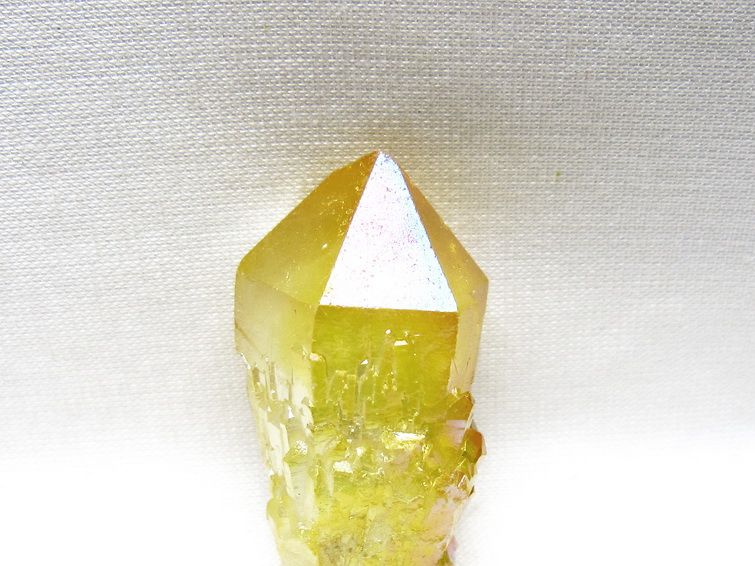 オーラクリスタル 原石 イエロー エレスチャル オーラ水晶 一点物 171-8656